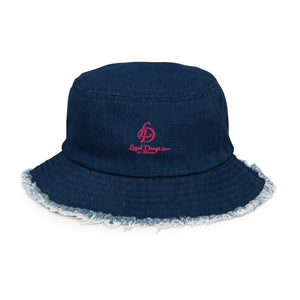 Distressed denim Legal Drugs bucket hat