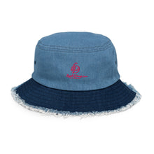 Load image into Gallery viewer, Distressed denim Legal Drugs bucket hat
