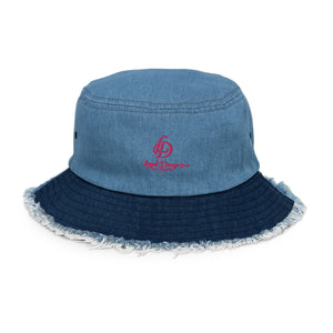 Distressed denim Legal Drugs bucket hat